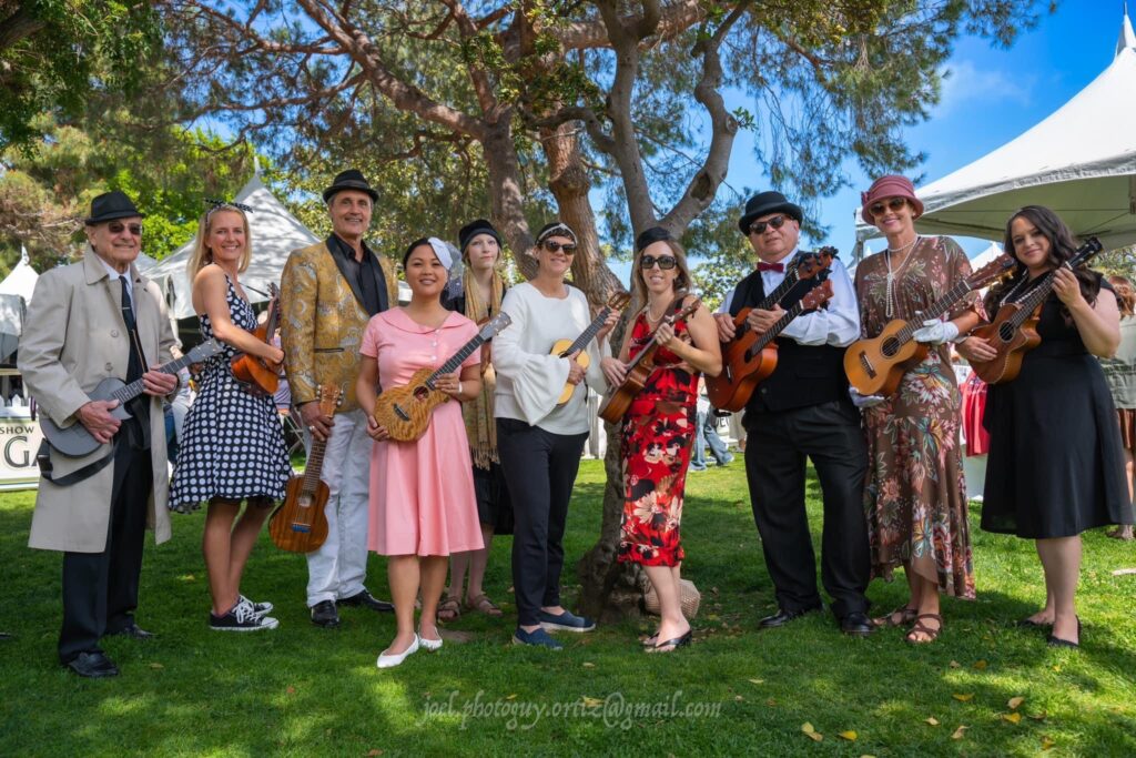 Coronado Ukelele Club performs at 101st Annual Coronado Flower Show – “Hollywood in Bloom”