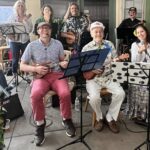 Coronado Ukulele Club play at Sacred Heart Golf Tournament Happy Hour at Coronado Golf Course- October 27, 2023